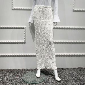 Faldas Mujer Moda Muslim Knitted High Waist Maxi Pencil Long Skirt Jupe Longue Femme Skirts Womens Clothing Jupe Crayon Femme
