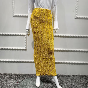 Faldas Mujer Moda Muslim Knitted High Waist Maxi Pencil Long Skirt Jupe Longue Femme Skirts Womens Clothing Jupe Crayon Femme