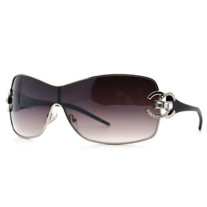 2020 New Crystal Diamond Sunglasses For Women Luxury Brand Designer Retro Oversized Sunglass One-piece Shades Visor Oculos Top
