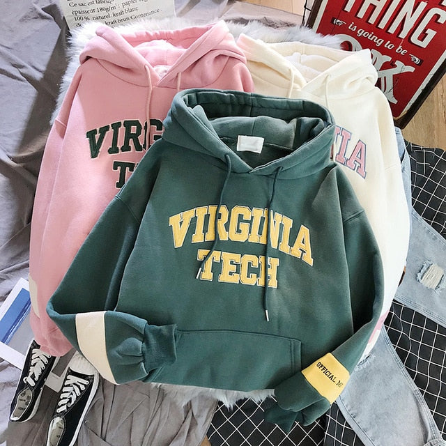 oversized Hoodies Women tops clothes Printed Long Sleeve Hooded Womens Pullover Soft Cotton Korean Style Ladies Sweatshirts