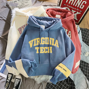 oversized Hoodies Women tops clothes Printed Long Sleeve Hooded Womens Pullover Soft Cotton Korean Style Ladies Sweatshirts