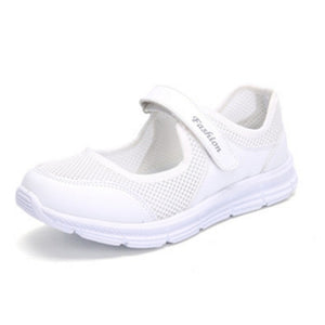 Ultra Light Mesh Flat Shoes For Women Shallow Mary Janes Casual Shoes Comfort Walking Shoes Ladies Tenis Sneakers Plus Size