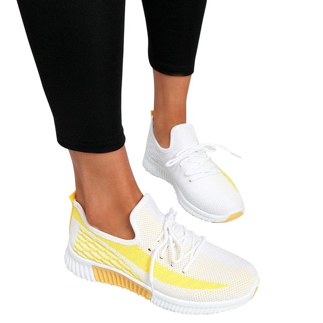 Adisputent  2020 New Fashion Women Sneakers Rainbow Color Mesh Vulcanize Shoes Leisure Shoes Summer Casual Ladies Shoes