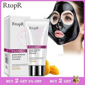 Mango Blackhead Remover Acne Treatment Nose Oil-control Mud Pore Strip Mask Whitening Cream Peel off Mask Nose Peel Skin Care
