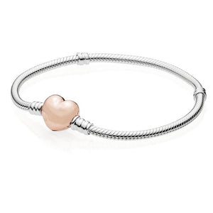 Cartoon Mickey Minnie Beads Charm Bracelet Withsilver plated Chain Fine Bracelet & Bangle For Women Kids Jewelry Dropshipping
