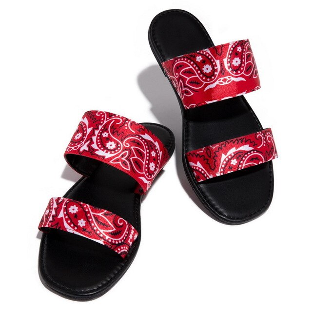 Puimentiua  Leopard Women Slipper Bow Sandal Summer Open Toe Platform Slide Ladies Fashion Hollow Light Slip On Sandals