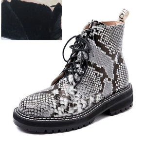 AIYUQI Boots Female women shoes Ankle 2020 New Autumn British Wind Genuine Leather Thick With Short Boots Motorcycle Boots