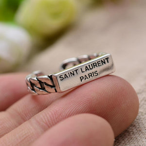 New Arrival 100% 925 Sterling Silver Elegant Letter Ladies Rings Promotion Jewelry For Women Party Open Ring Drop Shipping