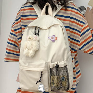 Waterproof Girl Kawaii Backpack Fashion Book Ladies School Bag Women Nylon Cute Backpack Mesh Student Female College Bags Trendy