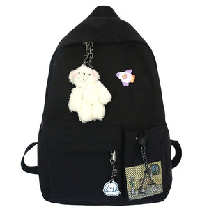 Waterproof Girl Kawaii Backpack Fashion Book Ladies School Bag Women Nylon Cute Backpack Mesh Student Female College Bags Trendy