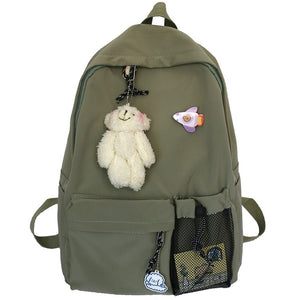 Waterproof Girl Kawaii Backpack Fashion Book Ladies School Bag Women Nylon Cute Backpack Mesh Student Female College Bags Trendy