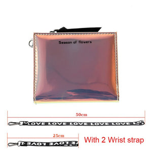 Fashion Small Wallet Women Short Wristlet Thin Purses Ladies Money Bag Korean Female Holographic Wallet 2020 Walet Slim Vallet