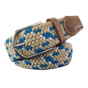 ZLD 60 colors Men Women Casual Knitted pin buckle Belt Woven Canvas Elastic Expandable Braided Stretch Belts Plain Webbing strap