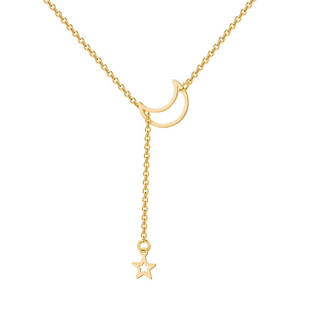 BLINLA Gold Color Star Moon Party Women's Pendant Necklace Fashion Female Choker Necklaces Jewelry Simple Ladies Jewelry Gifts