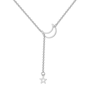 BLINLA Gold Color Star Moon Party Women's Pendant Necklace Fashion Female Choker Necklaces Jewelry Simple Ladies Jewelry Gifts