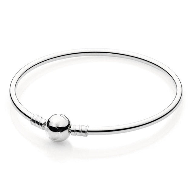 BRACE CODE Authentic Silver Color Murano Glass Beads Fine Bracelet Mickey Pendant Charm Bracelets & Bangles For Women Jewelry