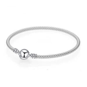 BRACE CODE Authentic Silver Color Murano Glass Beads Fine Bracelet Mickey Pendant Charm Bracelets & Bangles For Women Jewelry