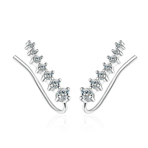 ZHOUYANG Stud Earrings For Women Kpop Jewelry Zircon Rose Gold Color Piercing Earring Jewellery Women's Ear Cuffs Wholesale E534