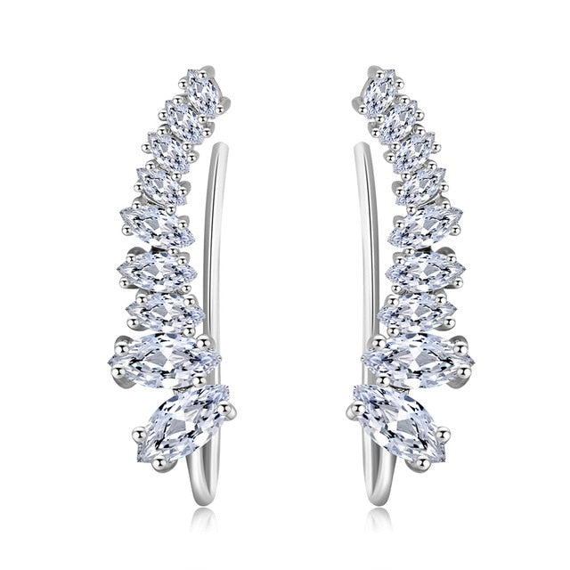 ZHOUYANG Stud Earrings For Women Kpop Jewelry Zircon Rose Gold Color Piercing Earring Jewellery Women's Ear Cuffs Wholesale E534