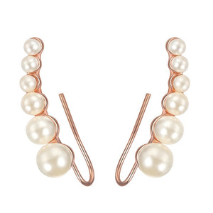 ZHOUYANG Stud Earrings For Women Kpop Jewelry Zircon Rose Gold Color Piercing Earring Jewellery Women's Ear Cuffs Wholesale E534