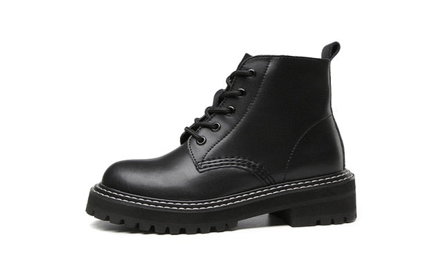 Autumn Women Chelsea Boots Genuine Leather Ankle Boots for Women Casual  Motorcycle Shoes Winter Couple Shoes Zapatos Mujer