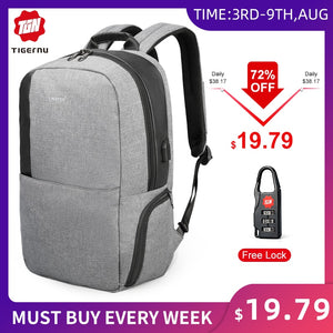 Tigernu Brand Men Anti Theft  15.6" USB Laptop Backpack Women Fashion Backpacks Mochila Male Business Bag  School Bag For Teens
