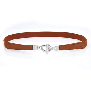 Elastic Women Belts Strap Thin Skinny Ladies Dress Waist Belt Leather Gold Buckle Female Red Belts ceinture femme pasek damski