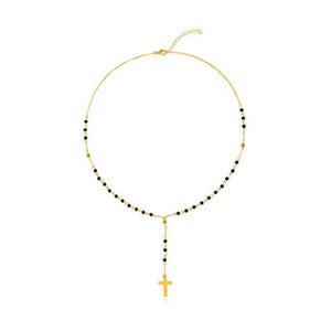 New Arrival  Cross Pendant Necklace Collier Femme Gold Silver Color Cross Choker Necklace Collar Jewelry XL226