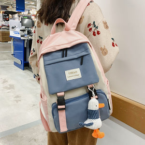 2020 New Backpack Women Multi Pocket Nylon Women Backpack School Bag For Teenage Shoulder Travel Bag Female Backpacks
