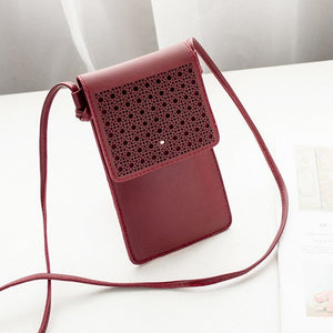 Touch Screen Cell Phone Purse Smartphone Wallet PU Leather Shoulder Strap Handbag Women Bag Fashion Mobile Wallet