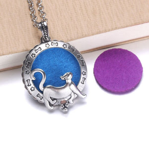 1pcs Aroma Diffuser Necklace Open Antique Vintage Lockets Pendant Perfume Essential Oil Aromatherapy Locket Necklace With Pads