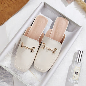 Ladies spring and summer new baotou semi-slipper sandals casual fashion outdoor wear women's size mueller shoes