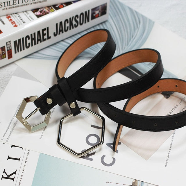 Women belt Fashion PU Leather Metal Heart Pin Buckle belt Party Dress Decor Waistband Women belt