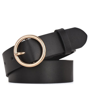 2019 Women Circle Buckle belts,4 Colors  Women Fashionable Belts,Quality Leather Women Hot Belts