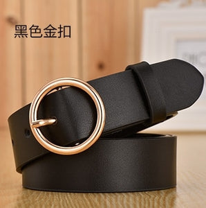 2019 Women Circle Buckle belts,4 Colors  Women Fashionable Belts,Quality Leather Women Hot Belts
