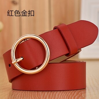2019 Women Circle Buckle belts,4 Colors  Women Fashionable Belts,Quality Leather Women Hot Belts