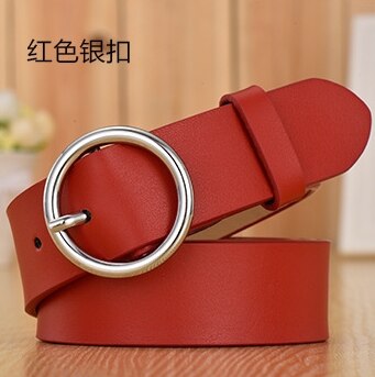 2019 Women Circle Buckle belts,4 Colors  Women Fashionable Belts,Quality Leather Women Hot Belts