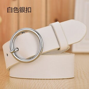 2019 Women Circle Buckle belts,4 Colors  Women Fashionable Belts,Quality Leather Women Hot Belts