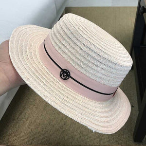 Classic Unisex Straw Fedora Derby Hat Wide Brim Beach Hat Summer Cap Sun Hat for women Men Flat Top Church Derby Cap Couple Tee