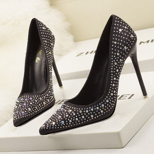 Women Pumps Sexy Wedding Shoes Bling High Heels Women Heel Shoes Gold Sequins Gradient Stiletto Ladies Shoes X9X00219