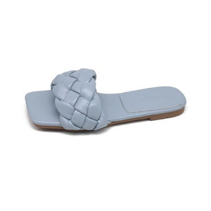 Chic Women Slippers 2020 Hot Women Weave Slippers Fashion Leisure Shoes Charm Simple Slip-on Office Women Slippers