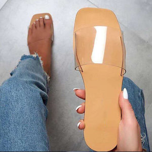 Women Slippers Fashion Summer Shoes For Women Flat Sandals Rubber Shoes 2020 PU Leather Slides Plus Size Femme Slides