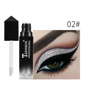 Professional Shiny Eye Liner Pen Cosmetics Liquid Eyeshadow Silver Rose Gold Color Liquid Glitter Eyeliner Women Makeup TSLM1