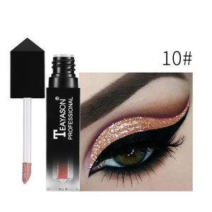 Professional Shiny Eye Liner Pen Cosmetics Liquid Eyeshadow Silver Rose Gold Color Liquid Glitter Eyeliner Women Makeup TSLM1