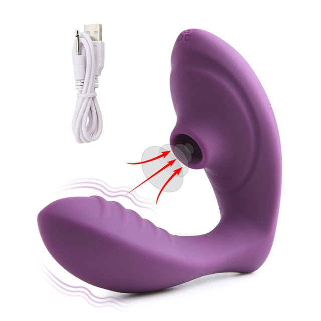Vagina Sucking Vibrator Blowjob Vibrating Sucker Oral Sex Suction Clitoris Stimulator Erotic Sex Toy for Women Rechargeable