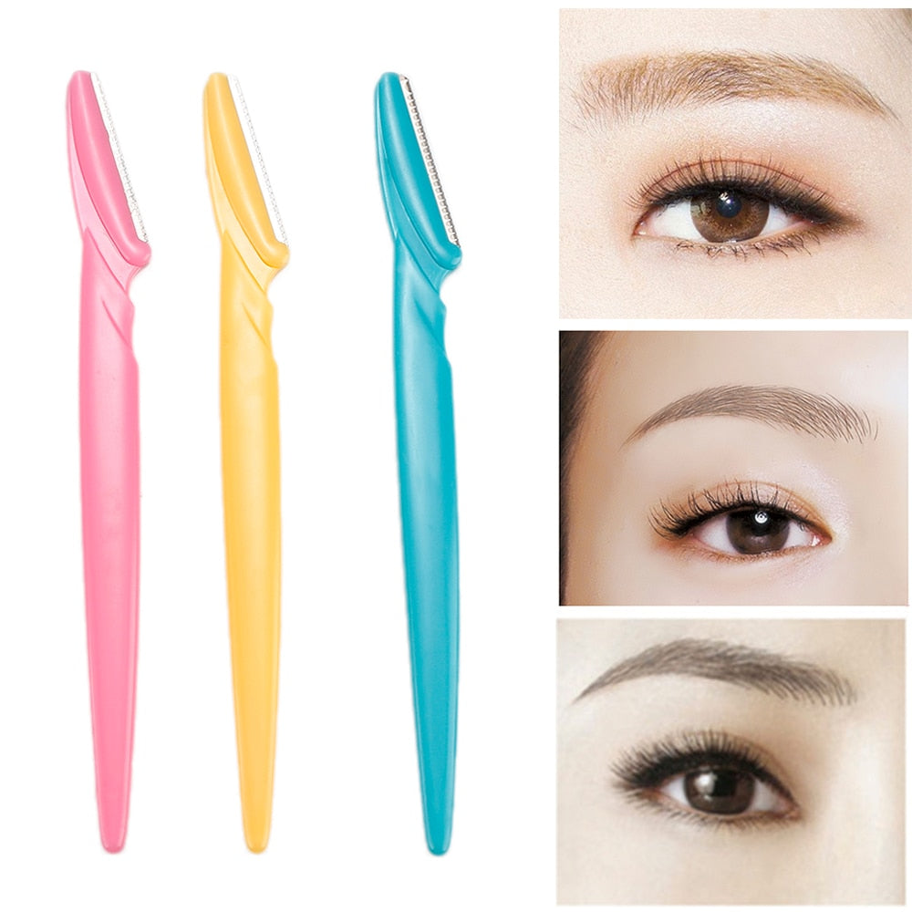 3Pcs/LOT Eyebrow Razor Facial Eyebrow Hair Remover Eyebrow Trimmer Sharp Mini Makeup Knife Shaper Shaver For Women Girl Makeup