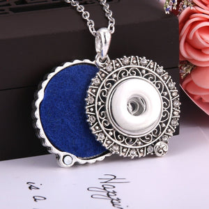 2019 New Rose rhinestone Snap Jewelry Perfume Aromatherapy Lockets Aroma Diffuser Necklace Fit 20mm 18mm Snap Button Jewelry